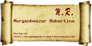 Morgenbeszer Robertina névjegykártya